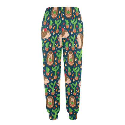Hedgehog Cactus Pattern Print Design 04 Women's Casual Track Pants