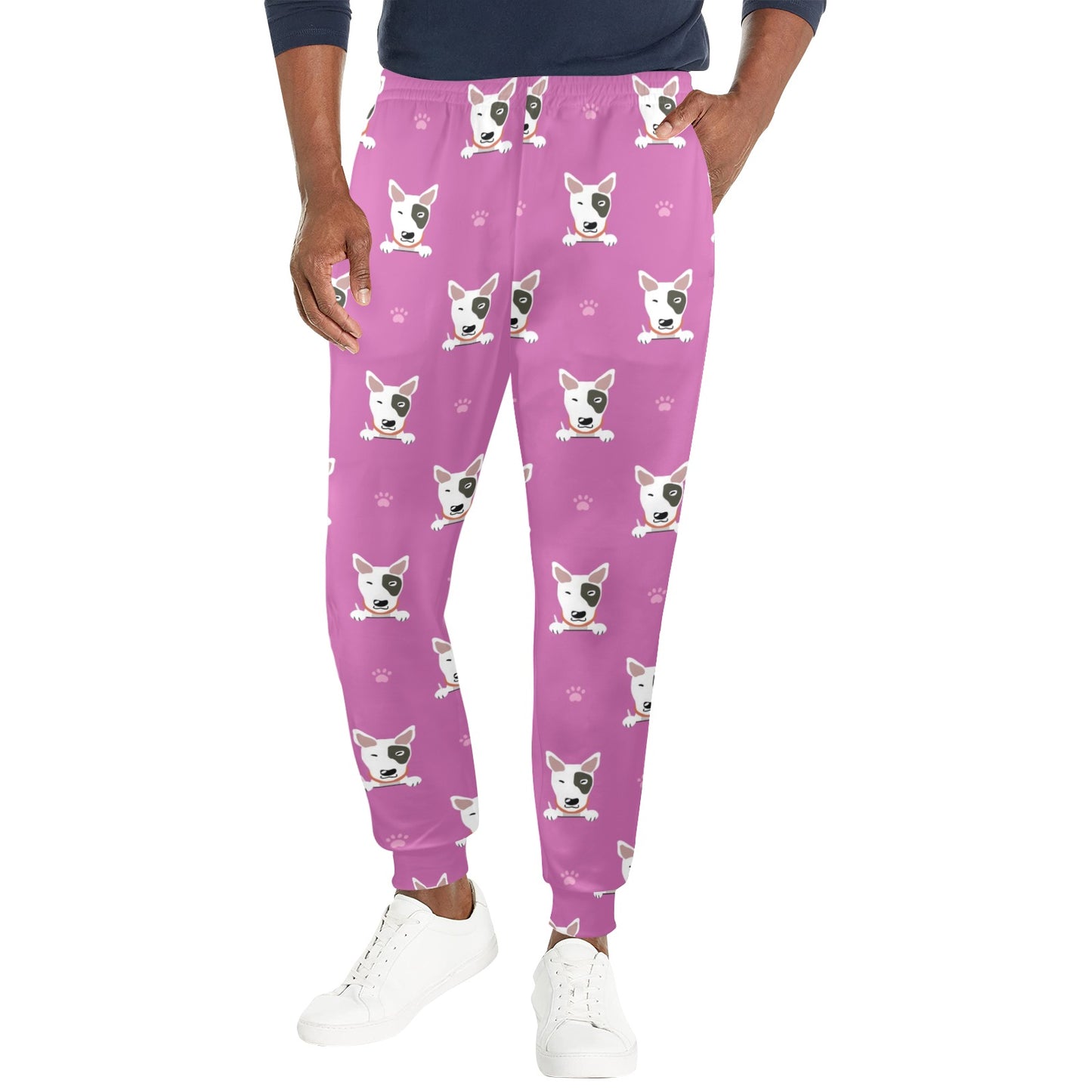 Bull Terrier Happy Print Pattern Men's Casual Track Pants