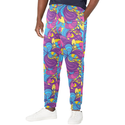Psychedelic Mushroom Pattern Print Design A03 Men's Casual Track Pants
