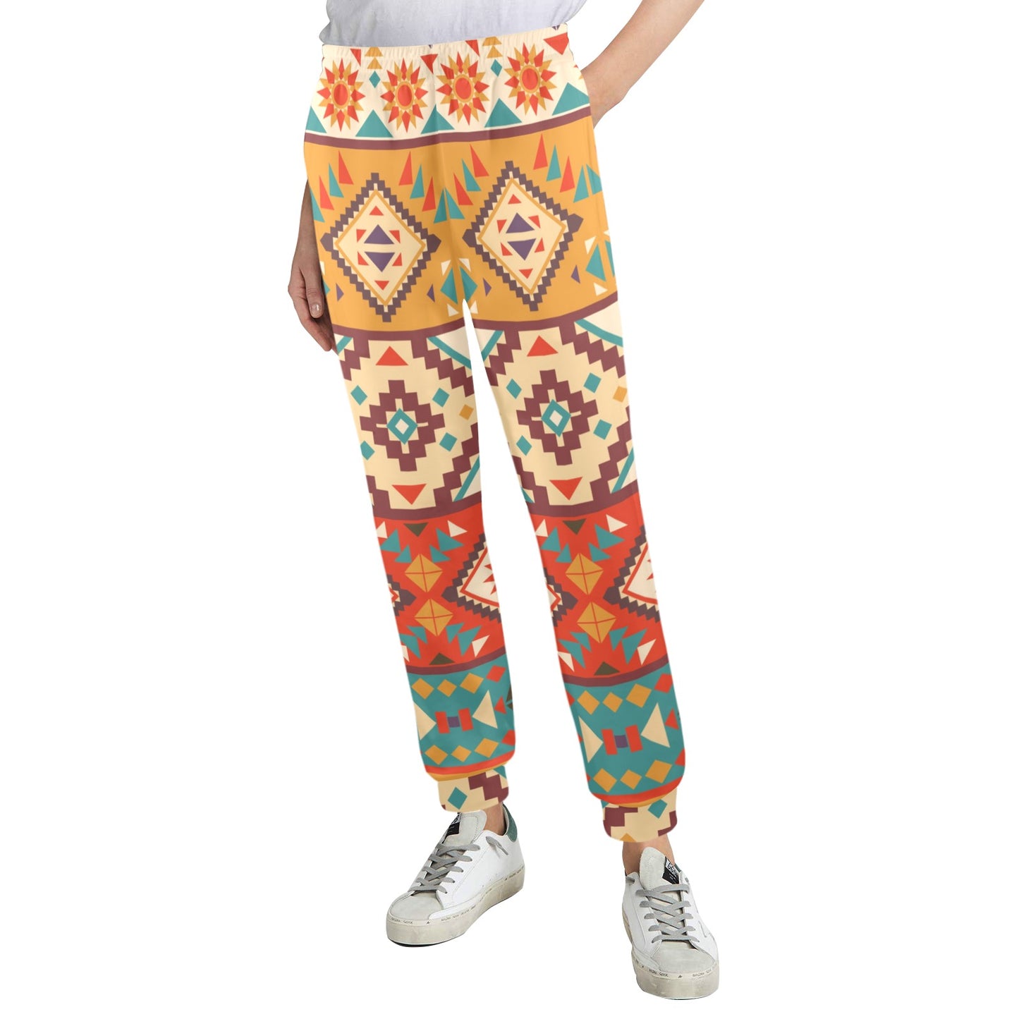 Navajo Pattern Print Design A01 Women's Casual Track Pants