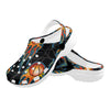 Basketball Fire Print Pattern Unisex Clogs Shoes