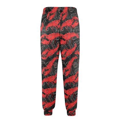 Lobster Pattern Print Design 04 Men's Casual Track Pants
