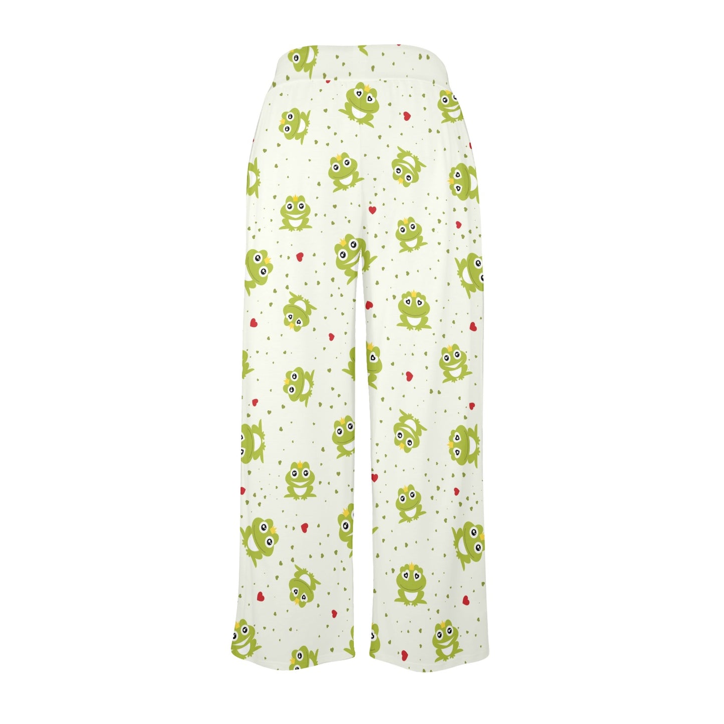 frog Design Print Pattern JJ0229 Women's Wide Leg Lounge Pants