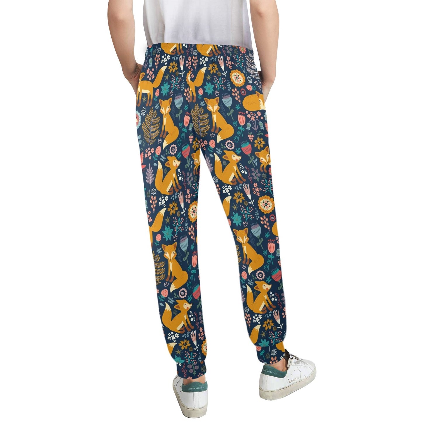 Fox Cute Jungle Print Pattern Women's Casual Track Pants