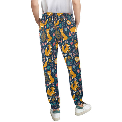Fox Cute Jungle Print Pattern Women's Casual Track Pants
