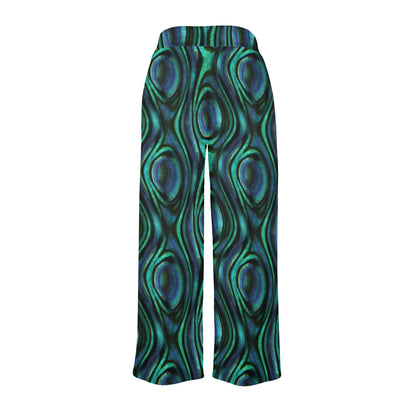Abalone Pattern Print Design 01 Women's Wide Leg Lounge Pants