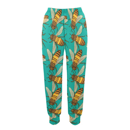 Bee Pattern Print Design BEE04 Women's Casual Track Pants