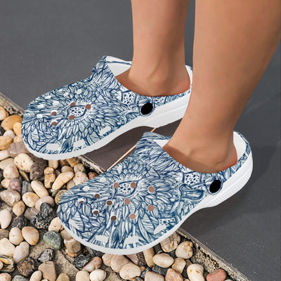 Angel Wings Boho Design Themed Print Unisex Clogs Shoes