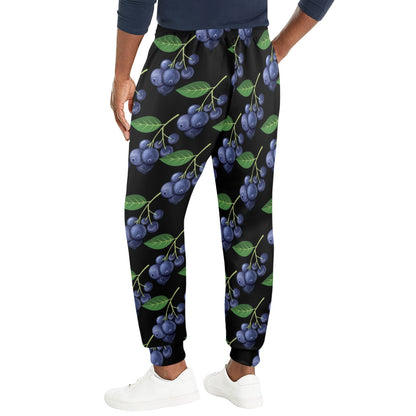 Blueberry Pattern Print Design BB01 Men's Casual Track Pants
