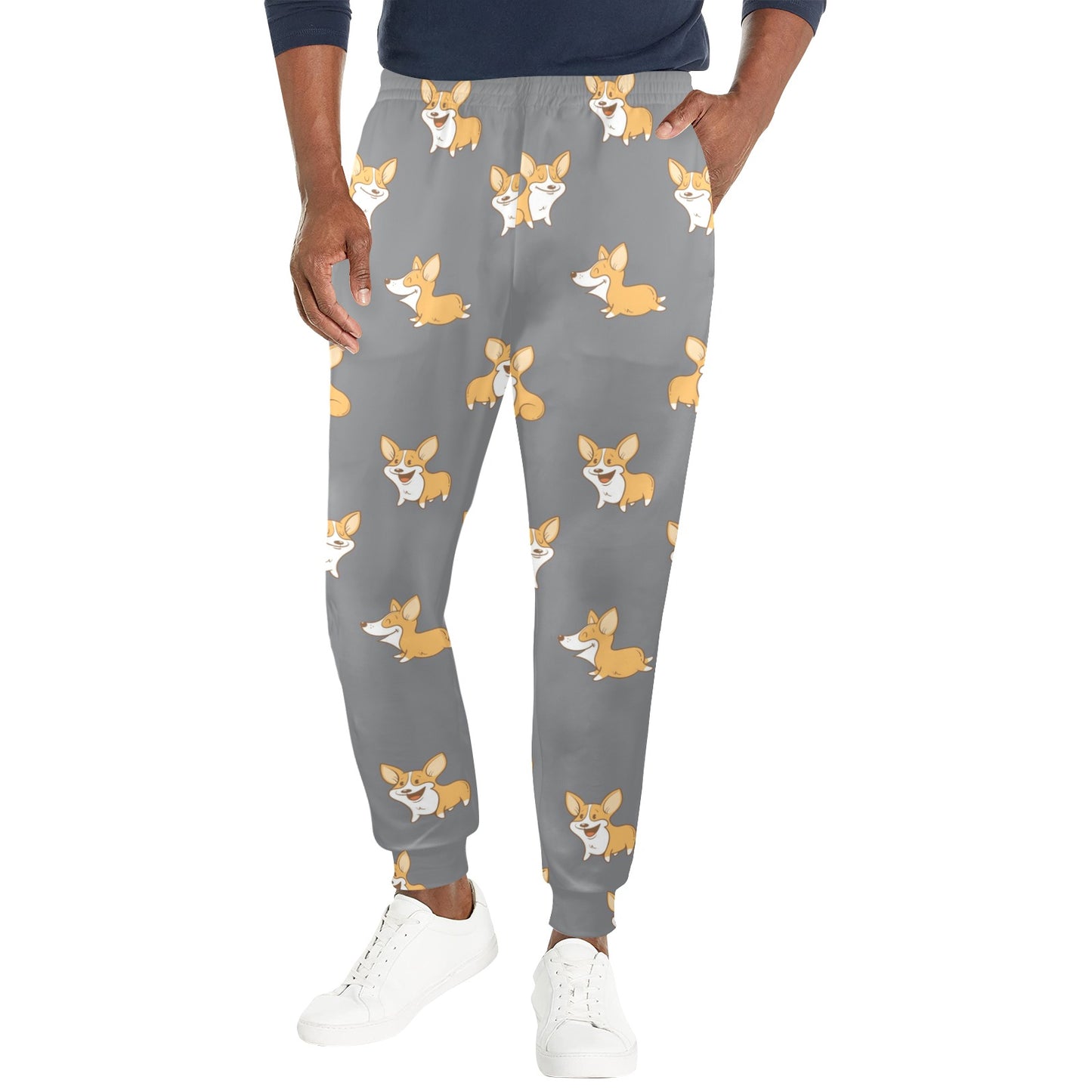 Pembroke Welsh Corgis Pattern Print Design A02 Men's Casual Track Pants