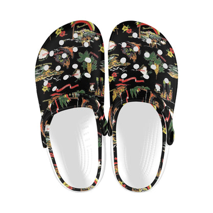 Hawaiian Island Themed Print Unisex Clogs Shoes