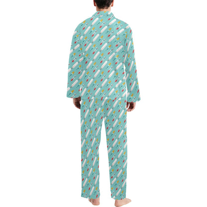 Phlebotomist Medical Print Men's Long Pajama Set