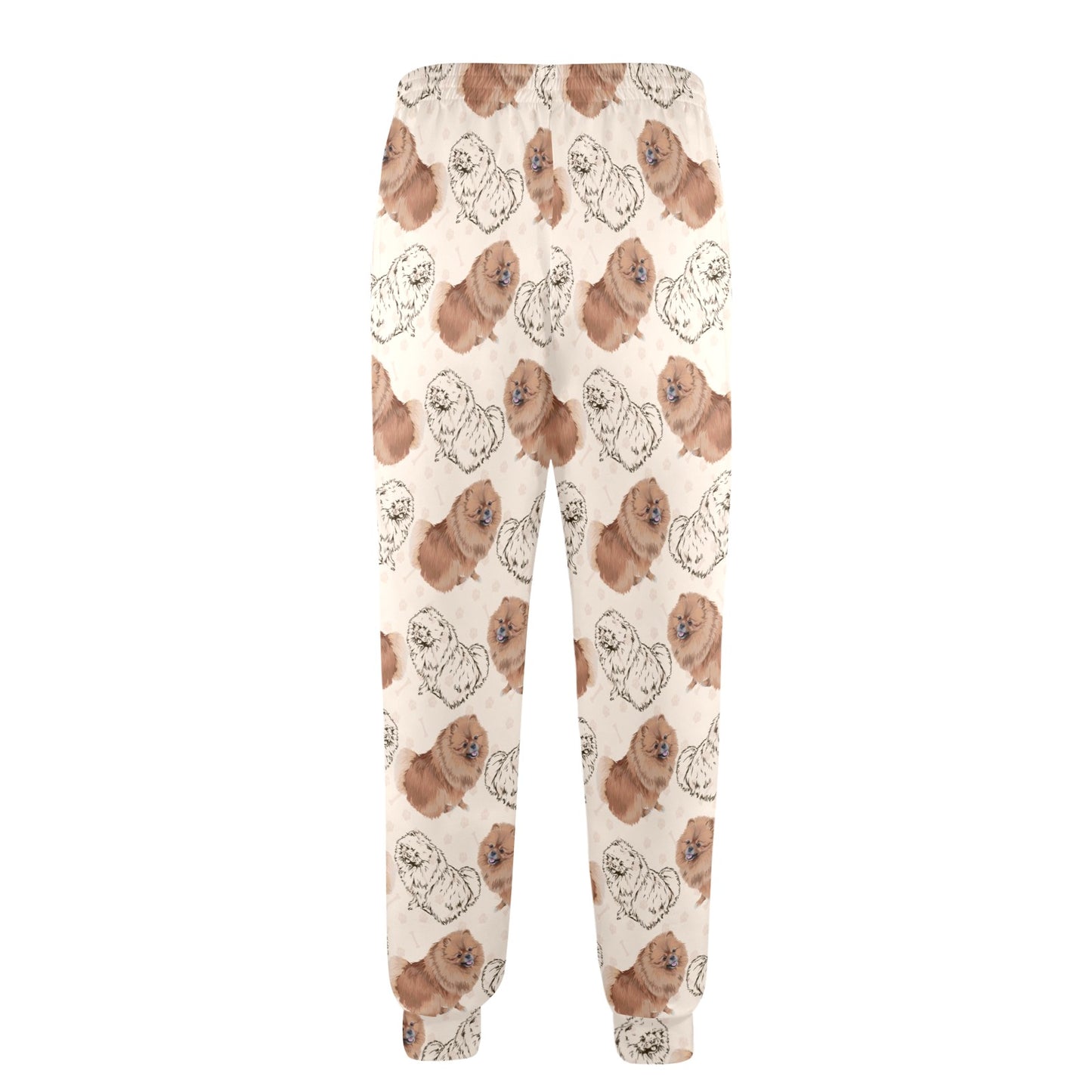 Pomeranians Pattern Print Design A01 Men's Casual Track Pants