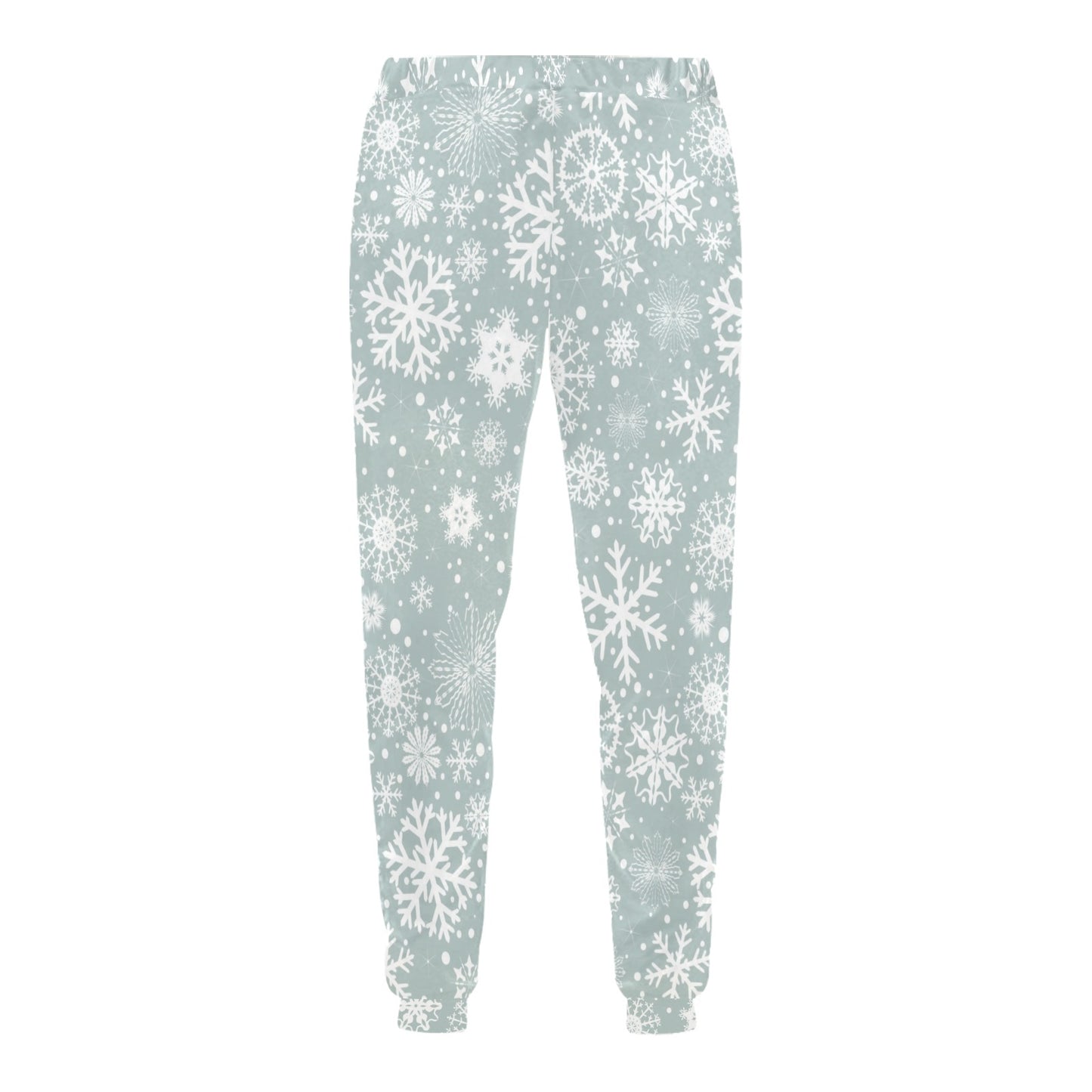 Snowflake Print Design LKS303 Men's Sweatpants