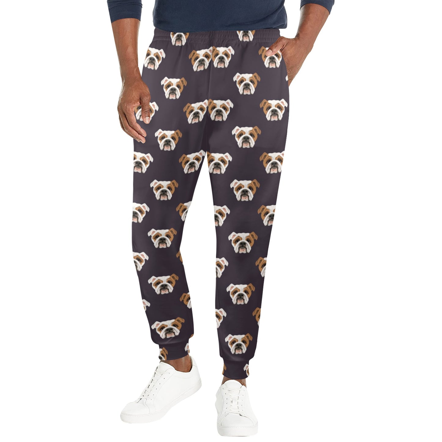 Bulldogs Pattern Print Design 03 Men's Casual Track Pants