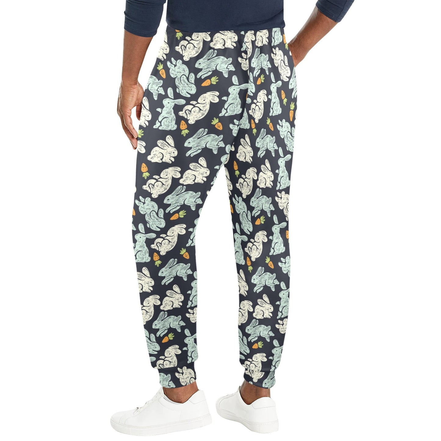 Bunny Pattern Print Design 04 Men's Casual Track Pants