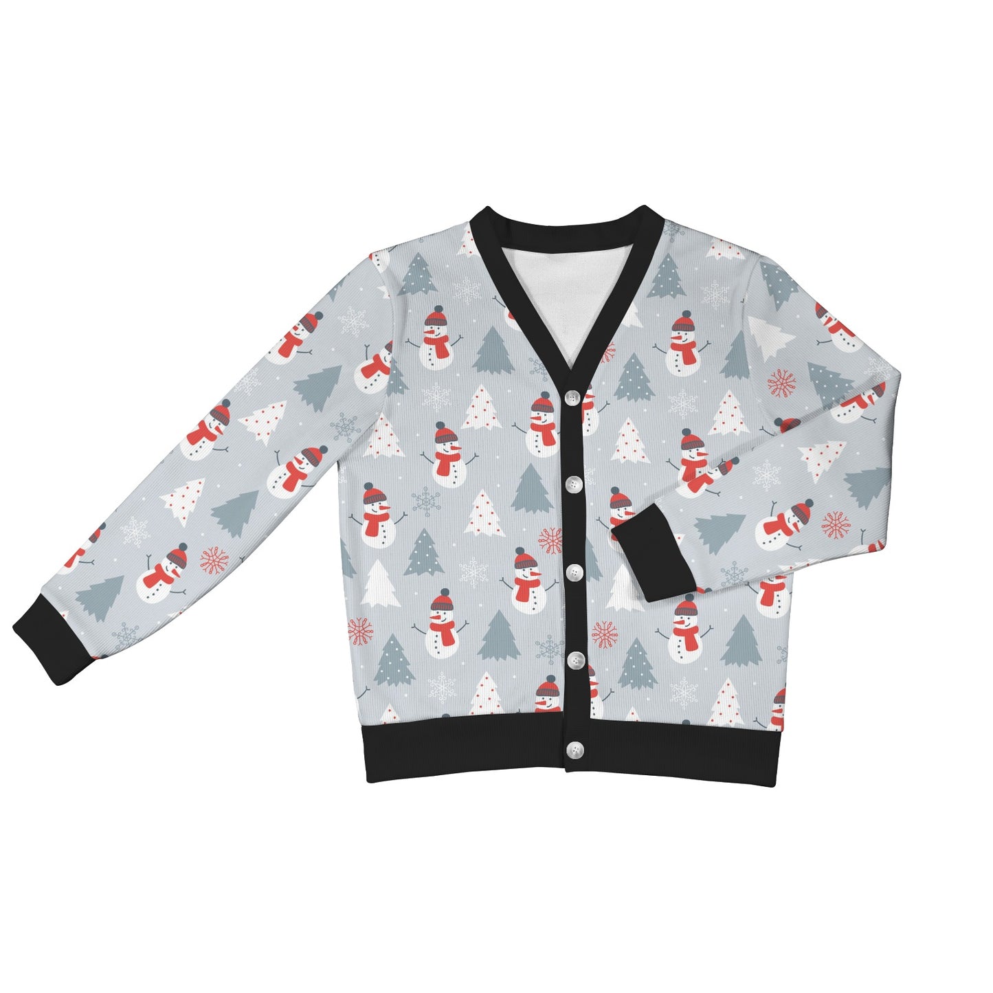 Snowman Print Design LKS302 Women's Cardigan