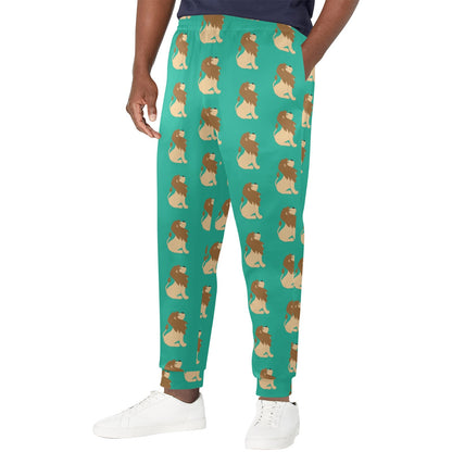 Lion Pattern Print Design 02 Men's Casual Track Pants