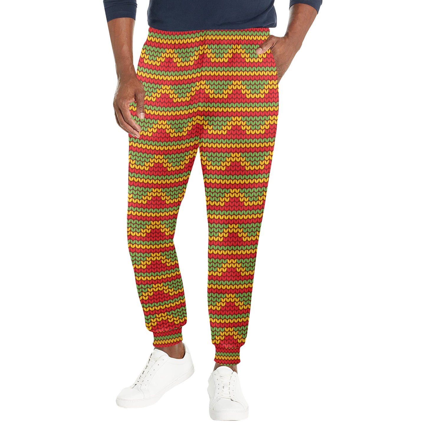 Rasta Reggae Color Print Men's Casual Track Pants