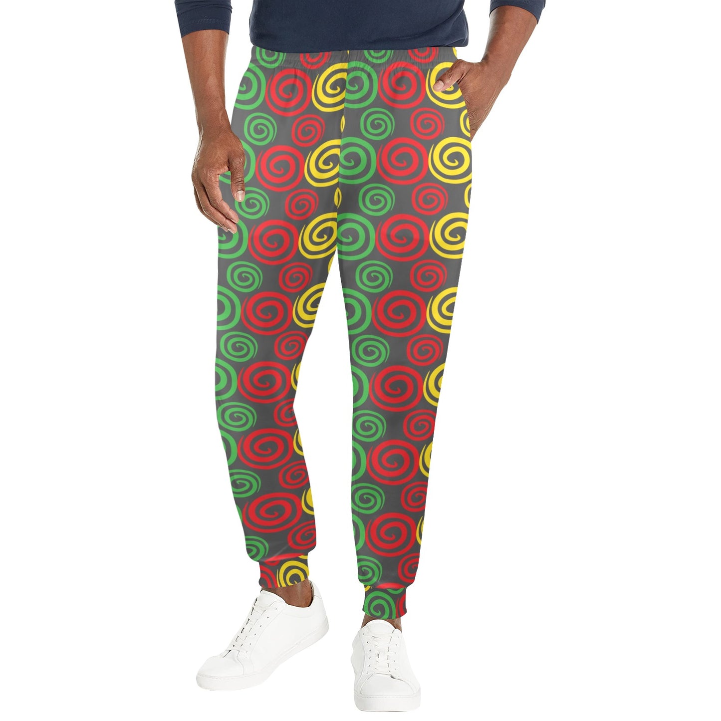 Rastafarian Pattern Print Design A05 Men's Casual Track Pants