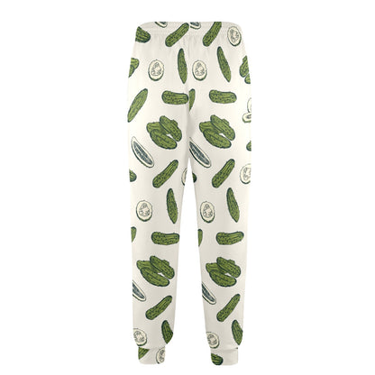 Cucumber Pattern Print Design CC05 Men's Casual Track Pants