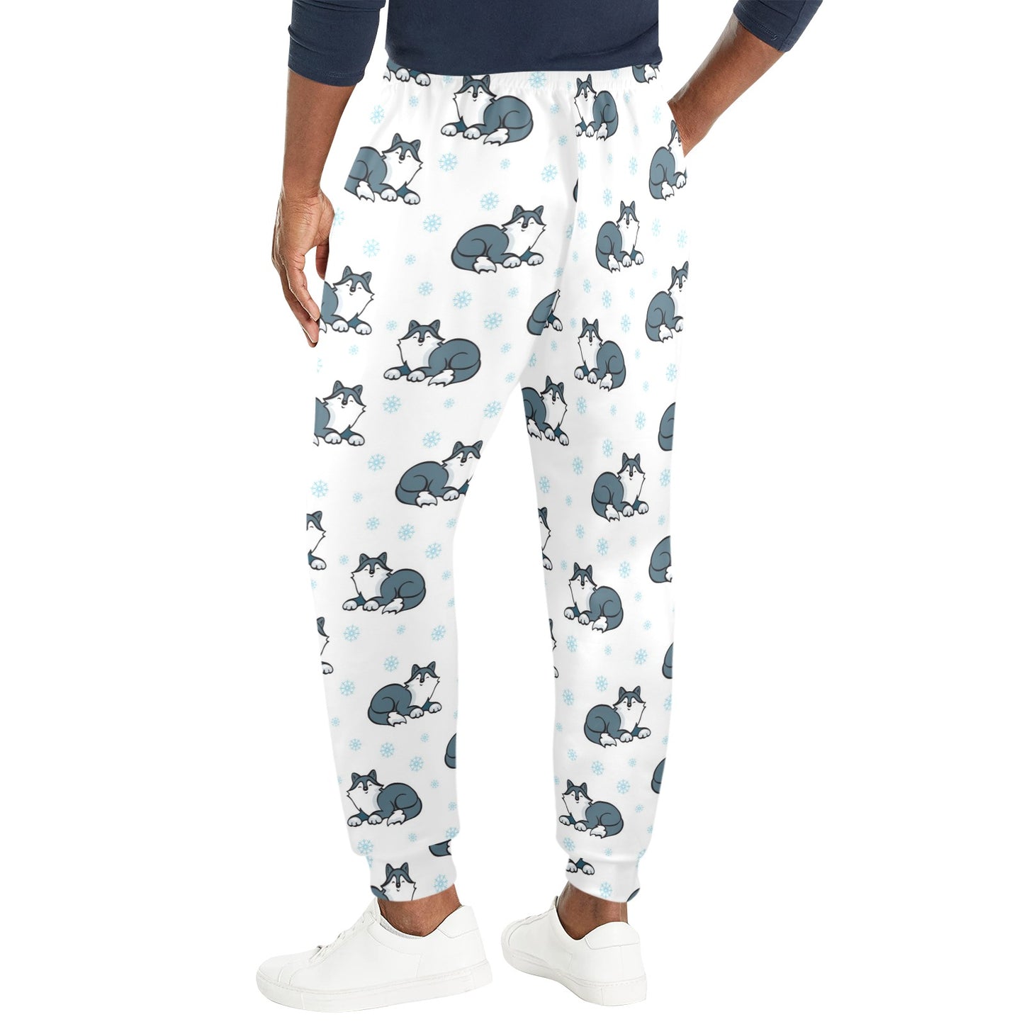 Alaskan Malamute Pattern Print Design 03 Men's Casual Track Pants