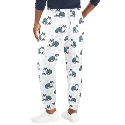 Alaskan Malamute Pattern Print Design 03 Men's Casual Track Pants