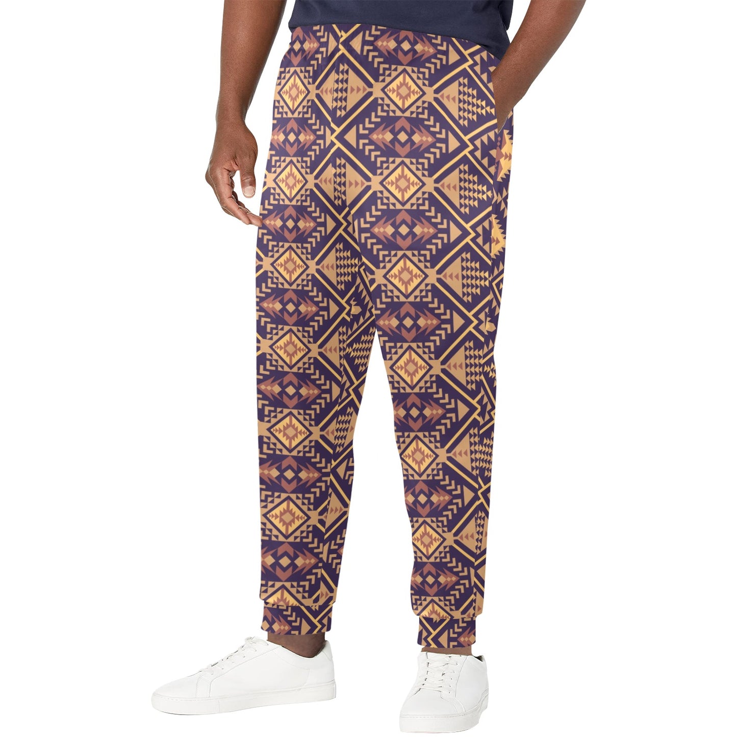 Aztec Pattern Print Design 09 Men's Casual Track Pants