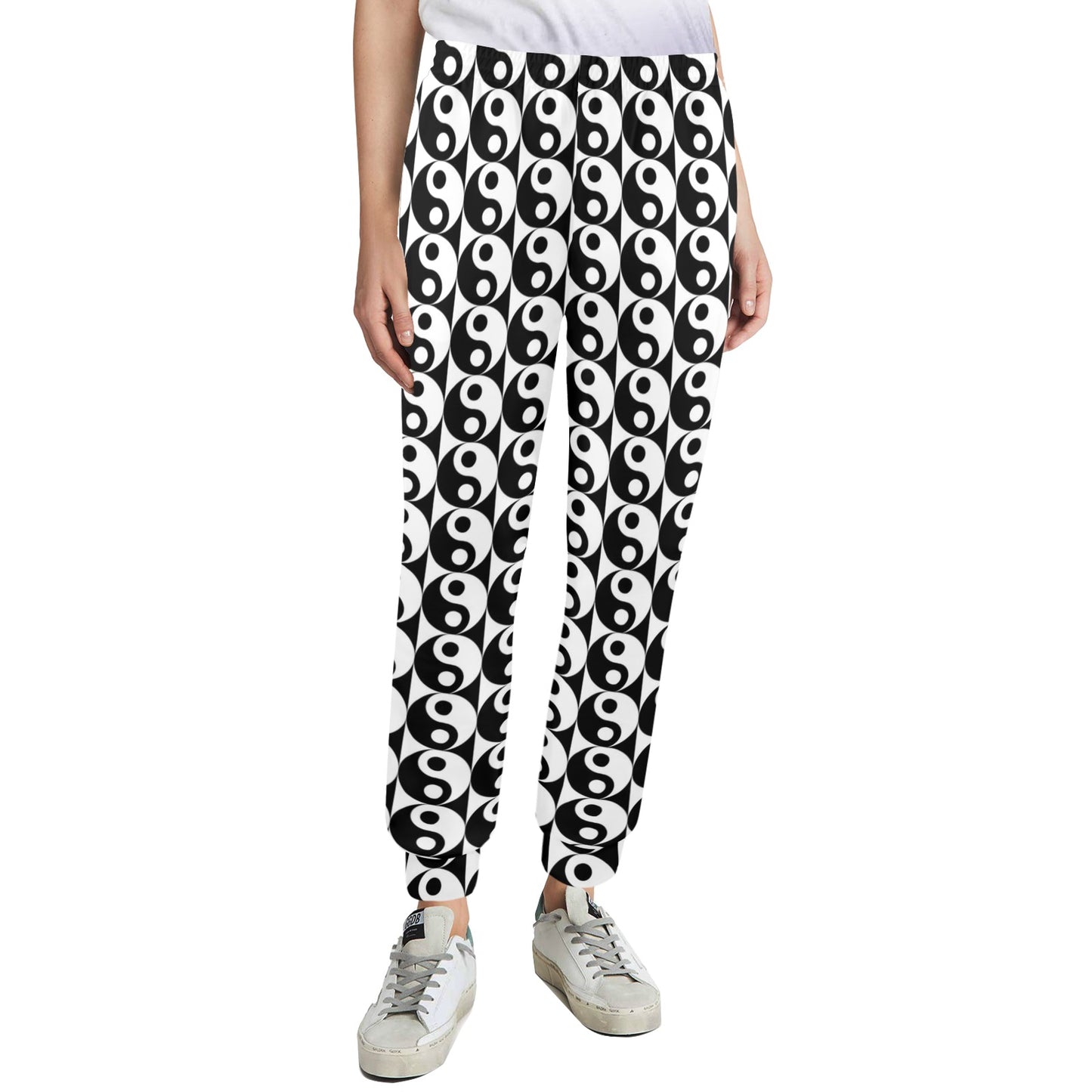 Yin Yang Classic Pattern Design Print Women's Casual Track Pants