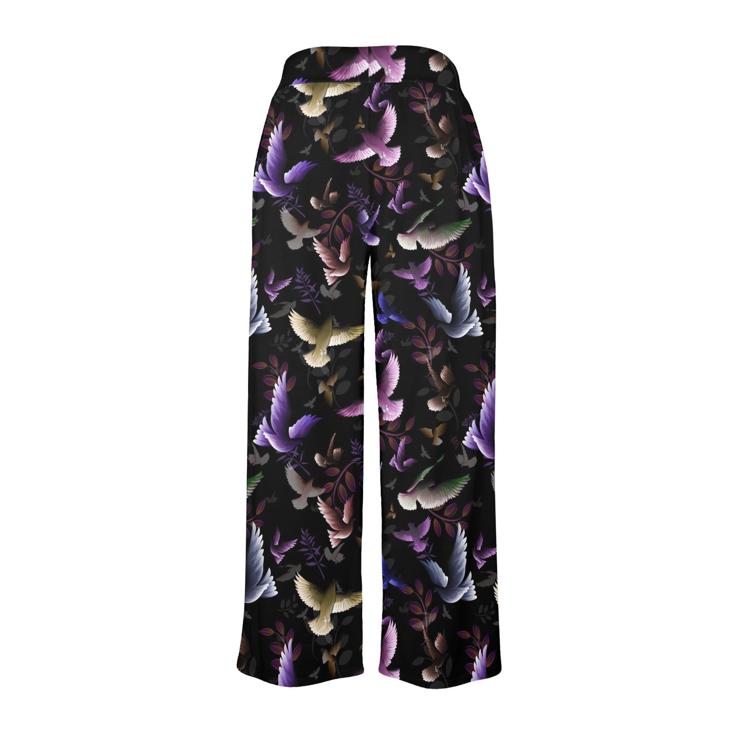 Pigeon Pattern Print Design 01 Women's Wide Leg Lounge Pants