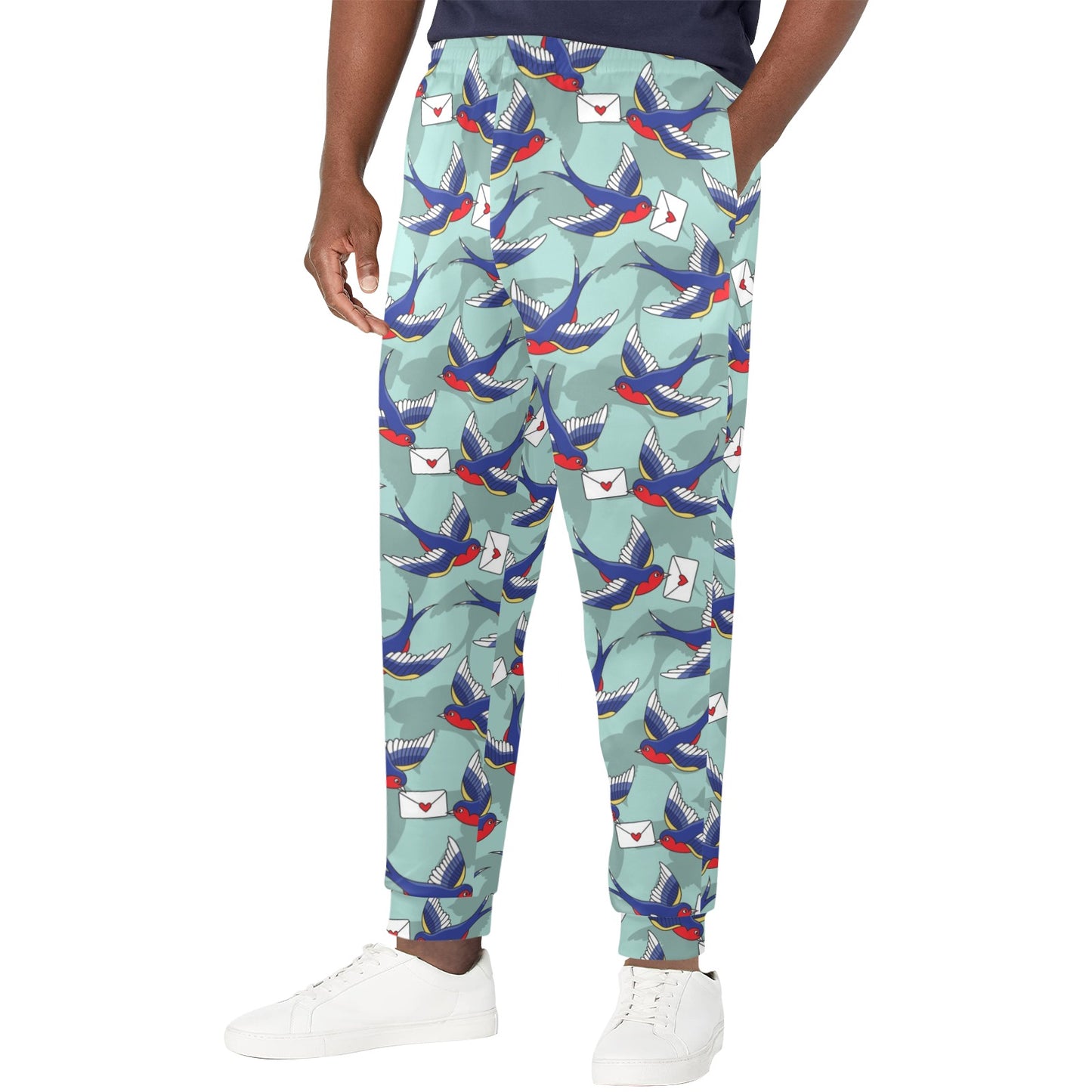 Swallow Bird Pattern Print Design 02 Men's Casual Track Pants