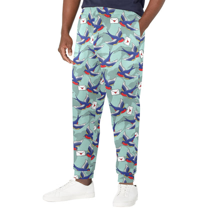 Swallow Bird Pattern Print Design 02 Men's Casual Track Pants