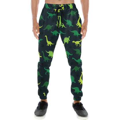 dinosaur green Design Print Pattern JJ098 Men's Sweatpants