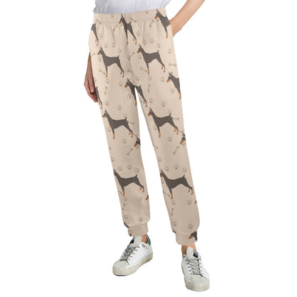 Doberman Pinschers Design Print Pattern JJ0112 Women's Casual Track Pants