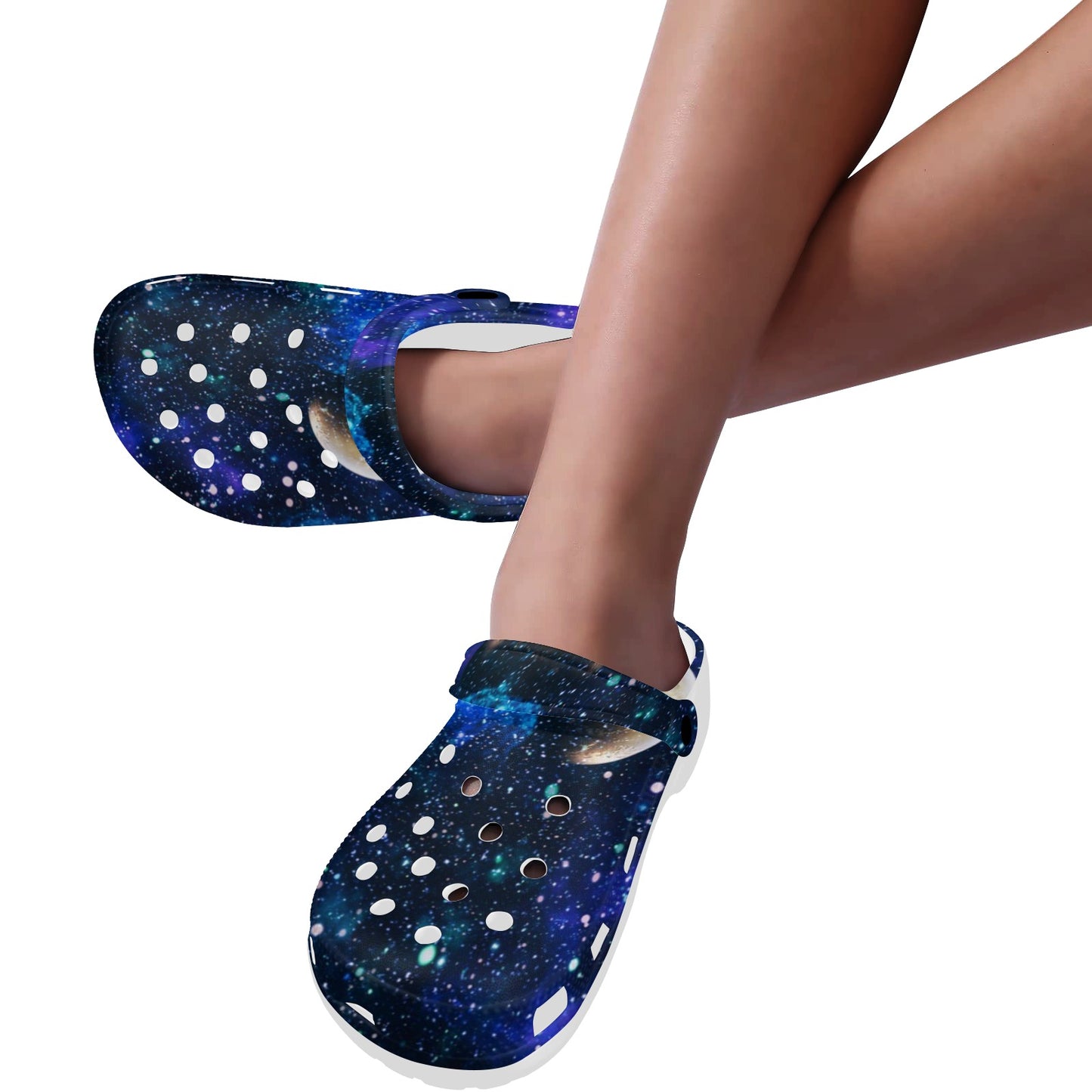 Galaxy Stardust Planet Space Print Unisex Clogs Shoes