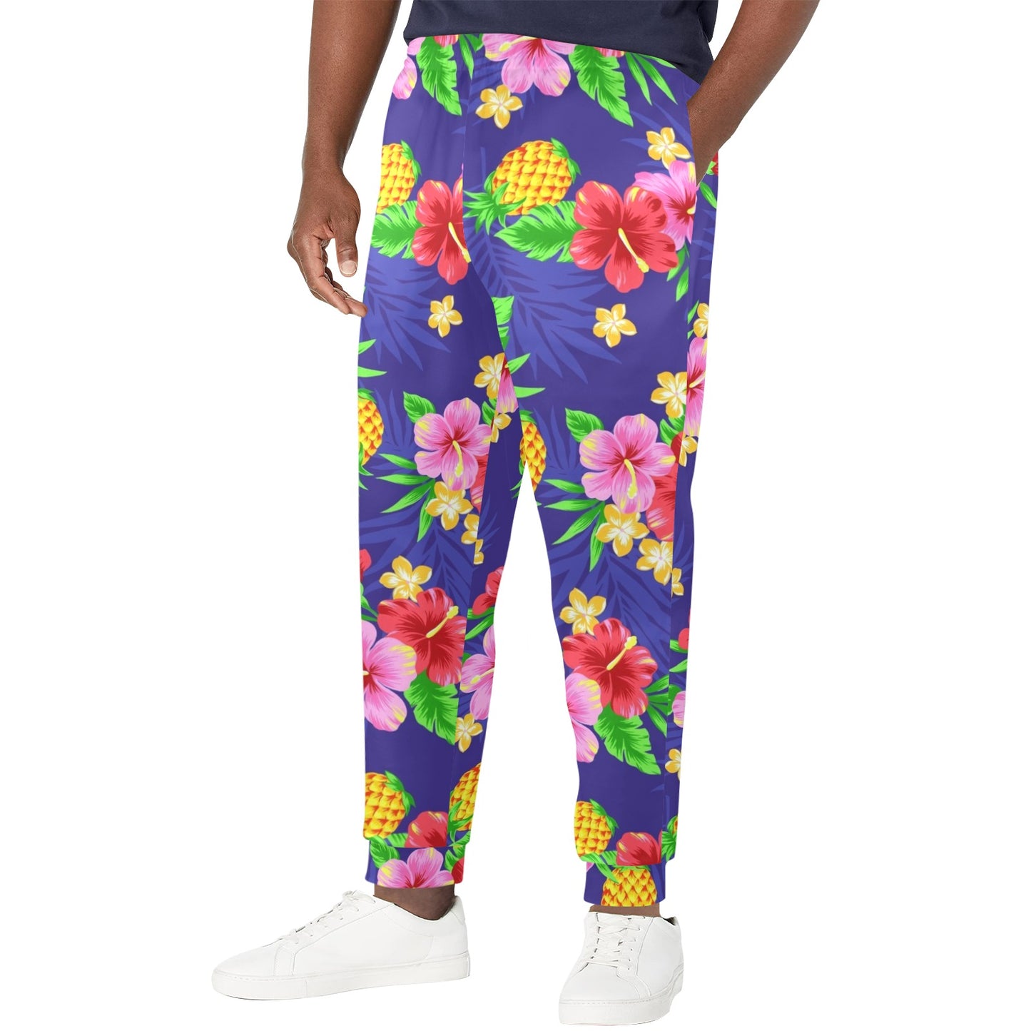 Hawaiian Themed Pattern Print Design H05 Men's Casual Track Pants