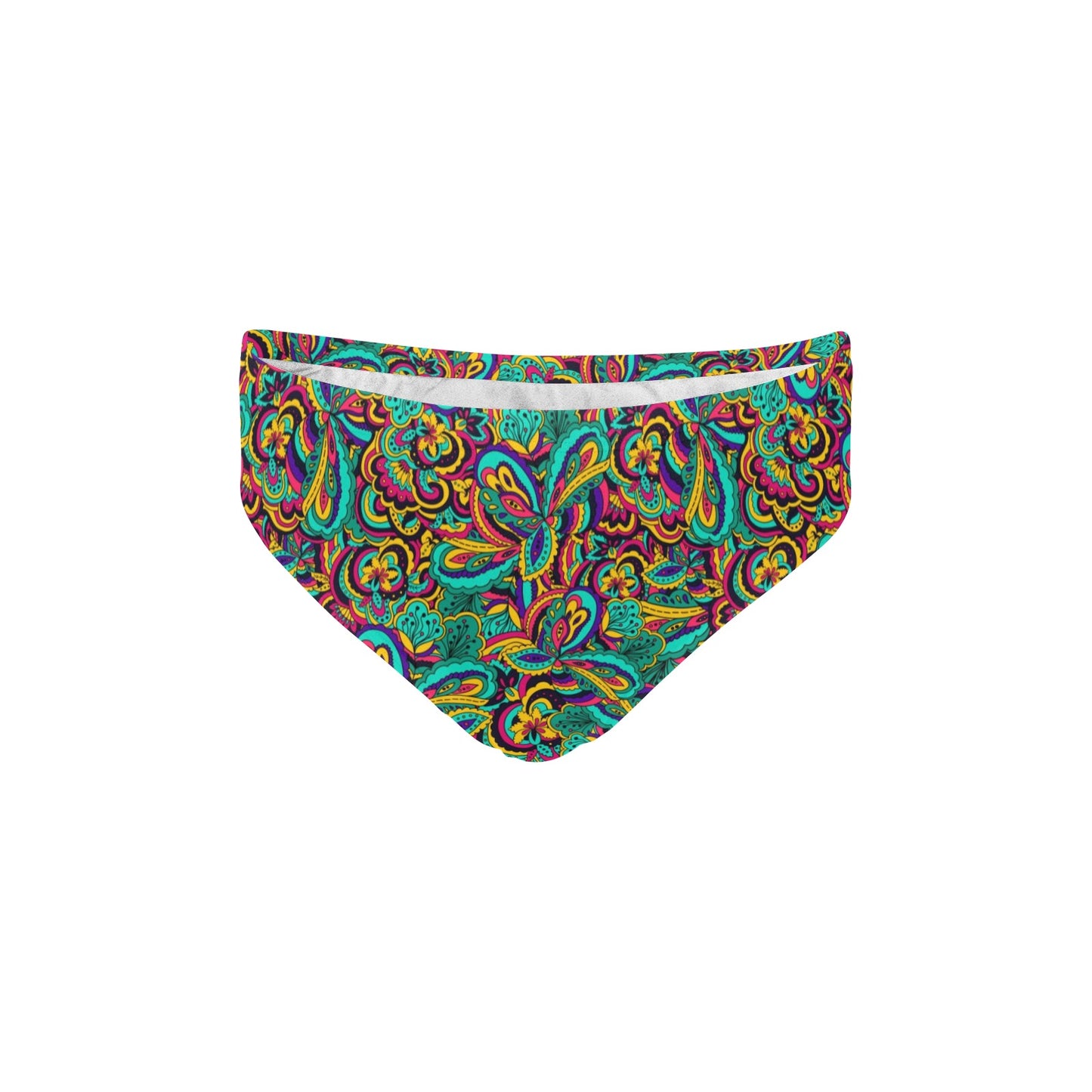 Psychedelic Trippy Floral Design Men's Swimming Briefs