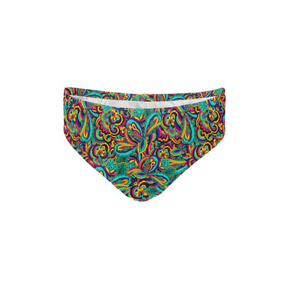 Psychedelic Trippy Floral Design Men's Swimming Briefs