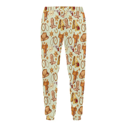 Western Cowboy Design Pattern Men's Sweatpants