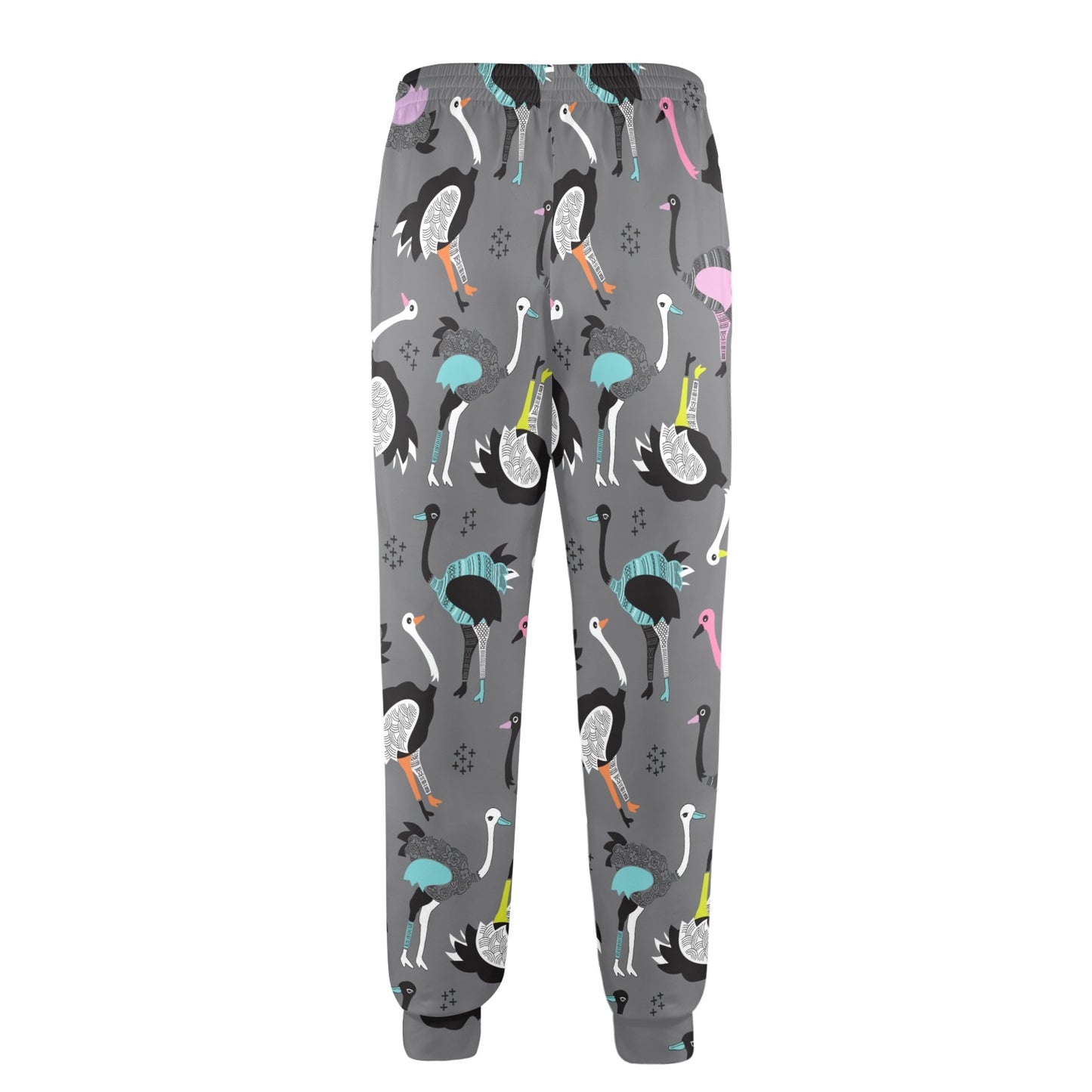 Ostrich Pattern Print Design 01 Men's Casual Track Pants