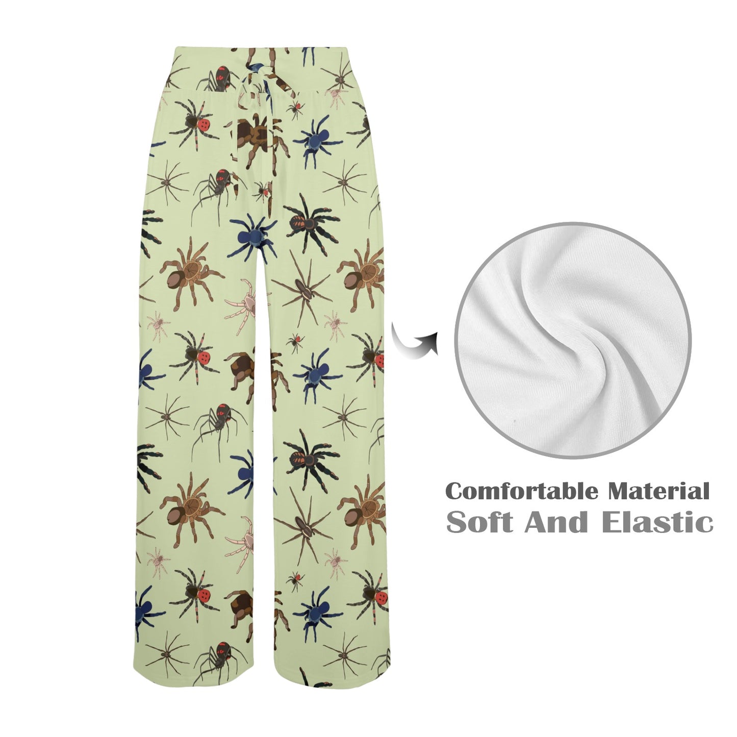 Tarantula Pattern Print Design 02 Women's Wide Leg Lounge Pants