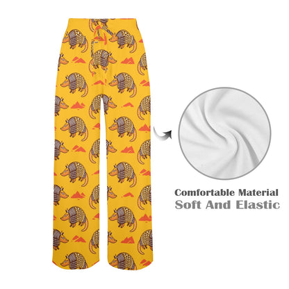 Armadillo Pattern Print Design 03 Women's Wide Leg Lounge Pants