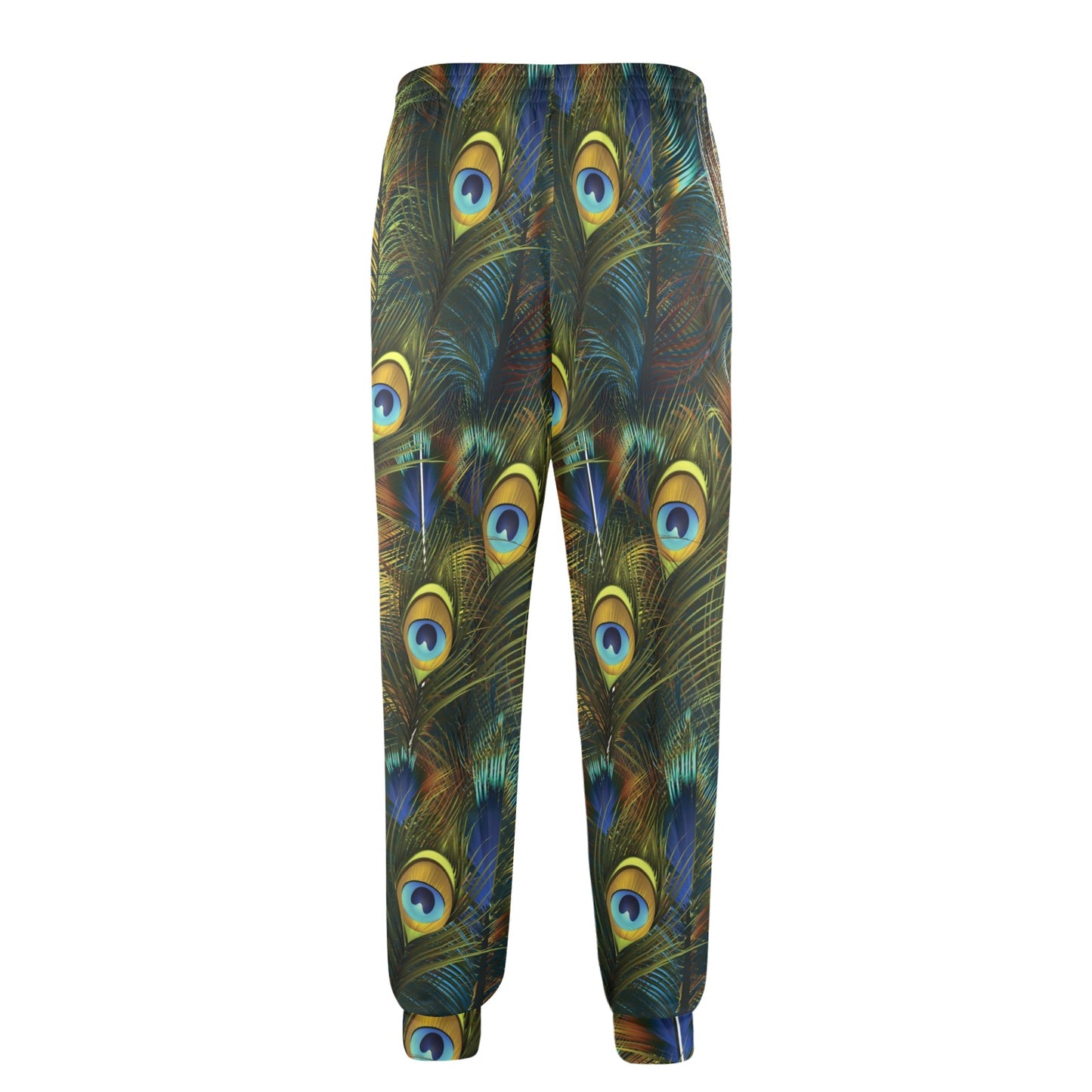 Peacock Feather Pattern Print Design A03 Men's Casual Track Pants