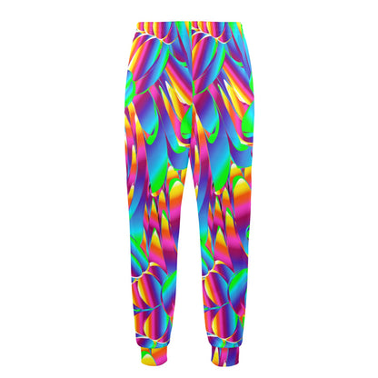 Psychedelic Trippy Pattern Men's Casual Track Pants