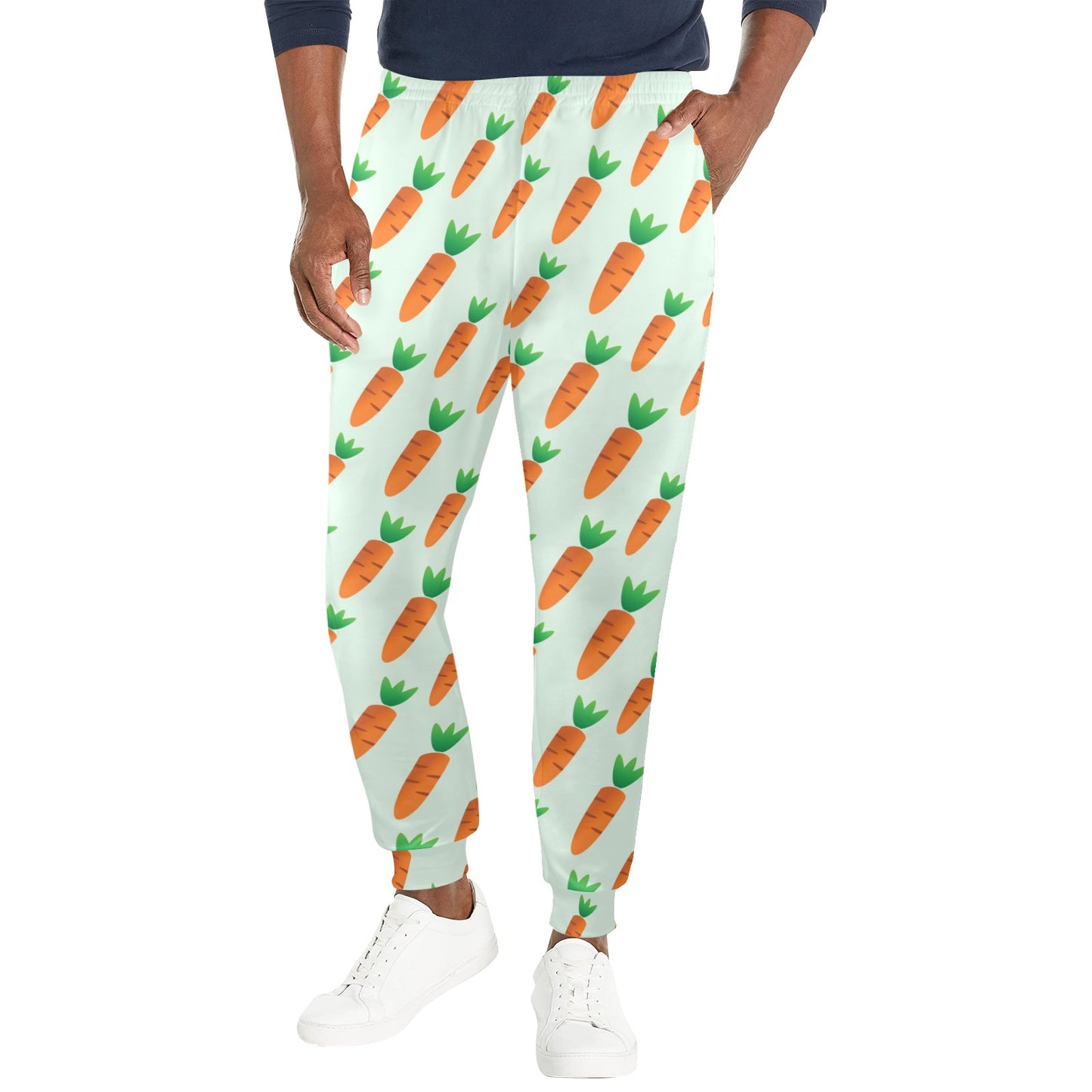 Carrot Pattern Print Design 05 Men's Casual Track Pants