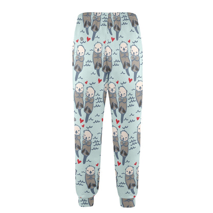 Sea Otter Pattern Print Design 03 Men's Casual Track Pants