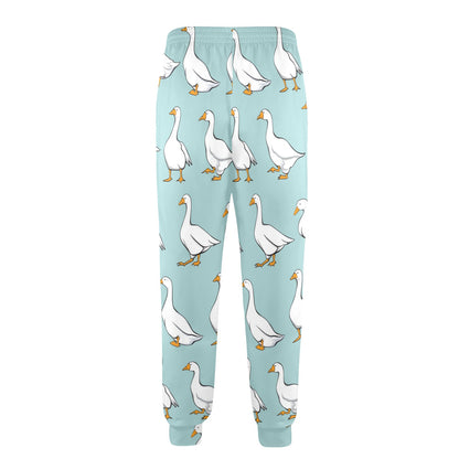 Goose Pattern Print Design 02 Men's Casual Track Pants