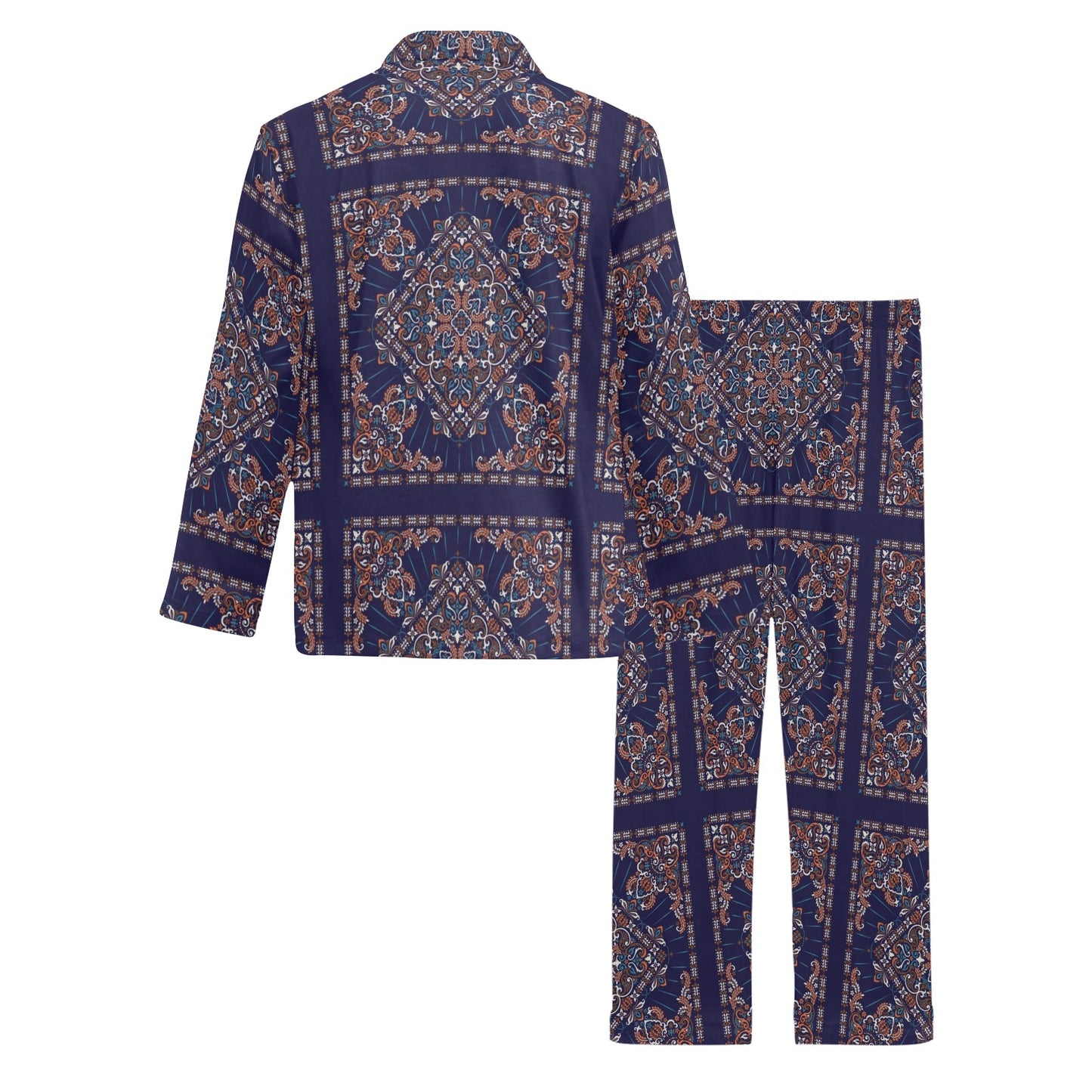 Bandana Print Design LKS3012 Men's Long Pajama Set