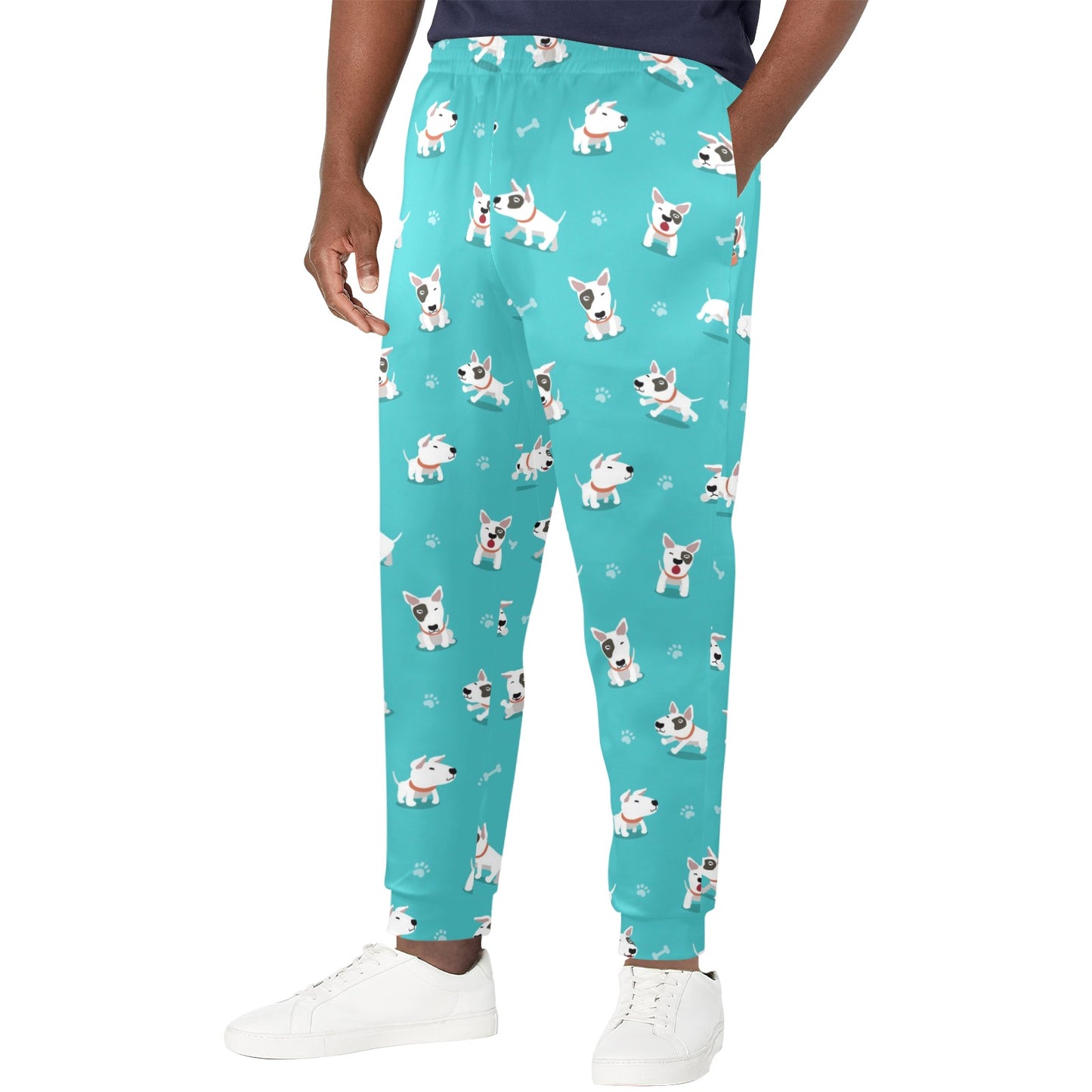 Bull Terriers Pattern Print Design 07 Men's Casual Track Pants