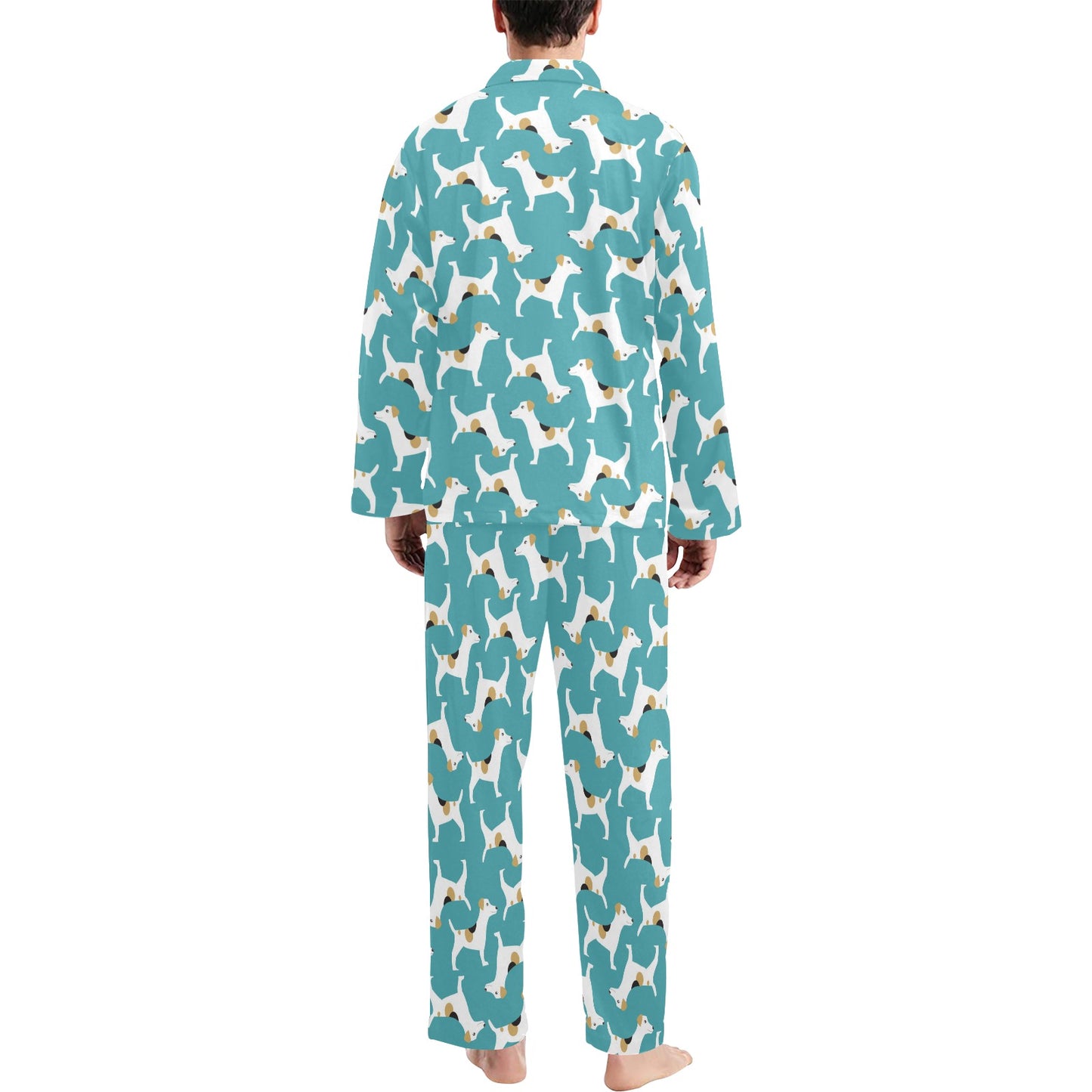 Russell Terriers Print Design LKS301 Men's Long Pajama Set